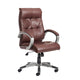 Catania Brown Leather Faced Home Office Chair | Home Office Furniture | Ergonomic Home Office Chair