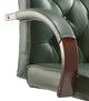 Chesterfield Leather Exec | Home Office Chair | Home Office Furniture | Swivel Office Chair |  Wooden Detail Chair | Soft padded chair