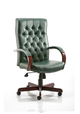 Chesterfield Leather Exec | Home Office Chair | Home Office Furniture | Swivel Office Chair |  Wooden Detail Chair | Soft padded chair