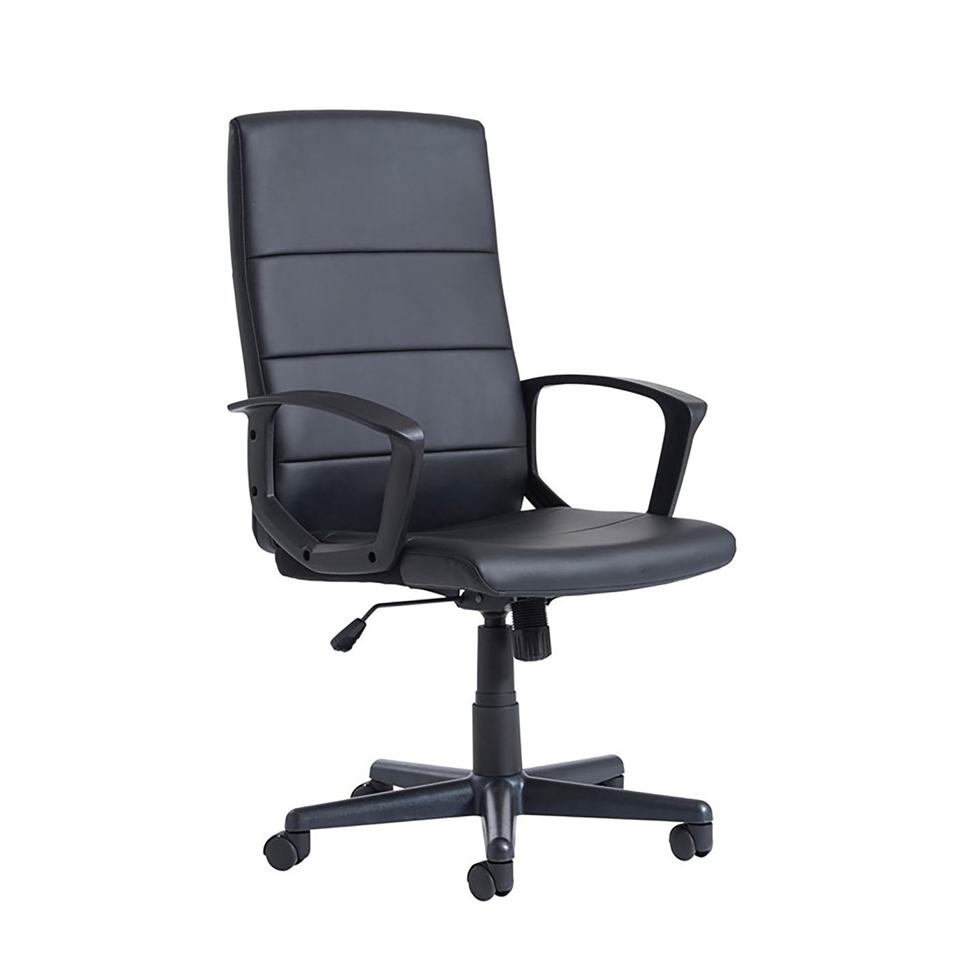 Ascona Black Faux Leather Office Chair | Home Office Chair | Ergonomic Chair | Home Office Furnishings