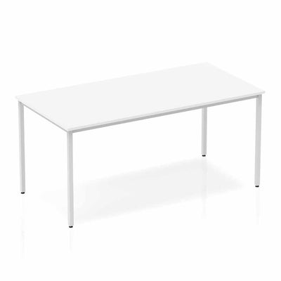 Impulse Straight Desk with Post Leg | Home Office Furniture | Wooden Desk | Simple Desk | Homework Desk | Work From Home Desk | Wooden desk with black legs