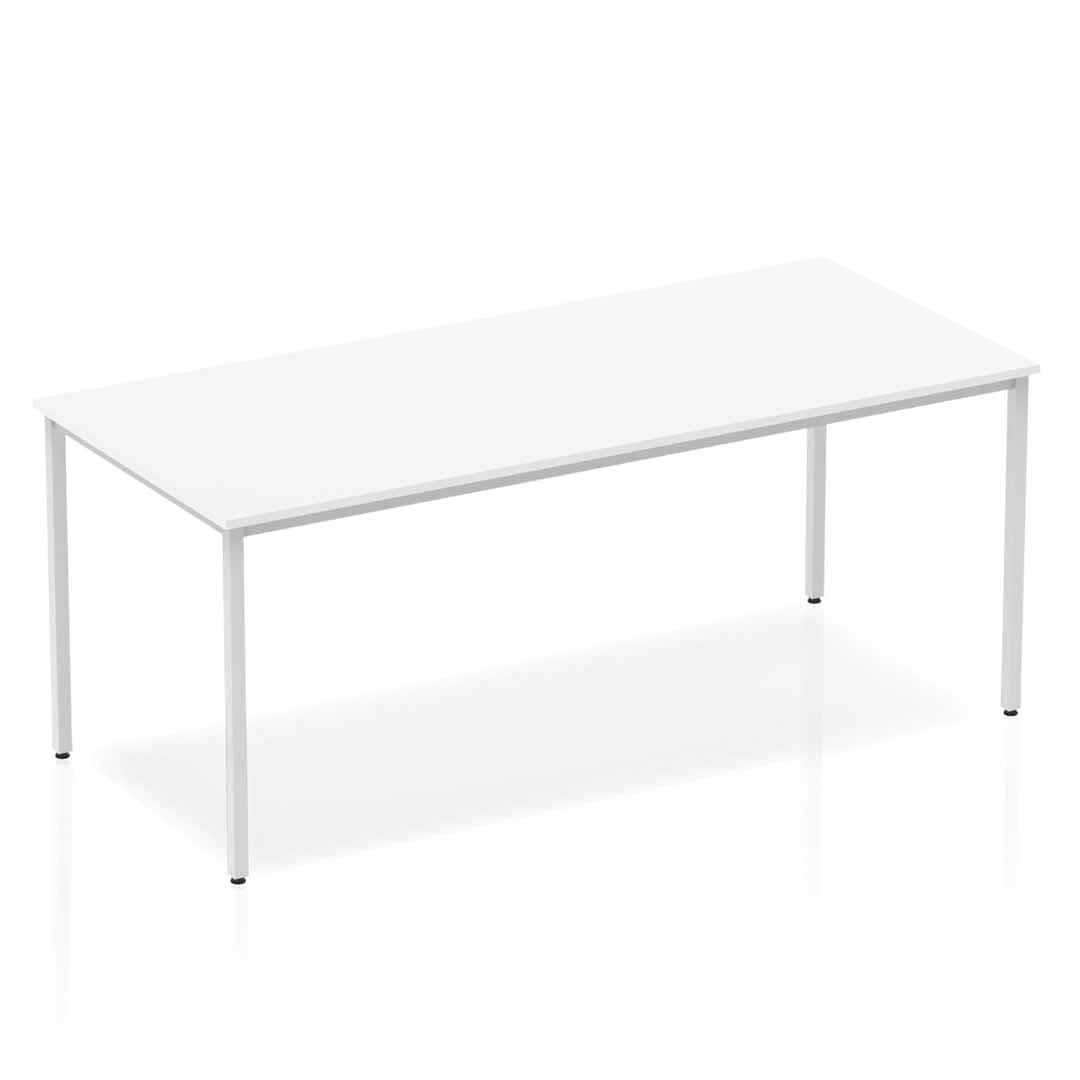 Impulse Straight Desk with Post Leg | Home Office Furniture | Wooden Desk | Simple Desk | Homework Desk | Work From Home Desk | Wooden desk with black legs