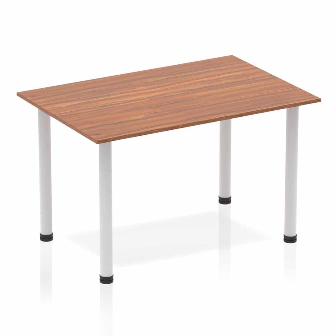 Impulse 1200mm Straight Desk with Post Leg | Home Office Furniture | Wooden Desk | Simple Desk | Homework Desk | Work From Home Desk | Wooden desk with white legs