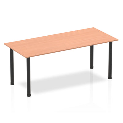 Impulse 1800mm Straight Desk with Post Leg | Home Office Furniture | Work Desk | Homework Desk | Work from home | Wooden Desk | Wooden Desk with post legs 