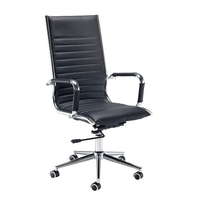 Bari High Back Home Office Chair | Black Faux Leather Office Chair | Ergonomic Office Chair | Home Office Furniture