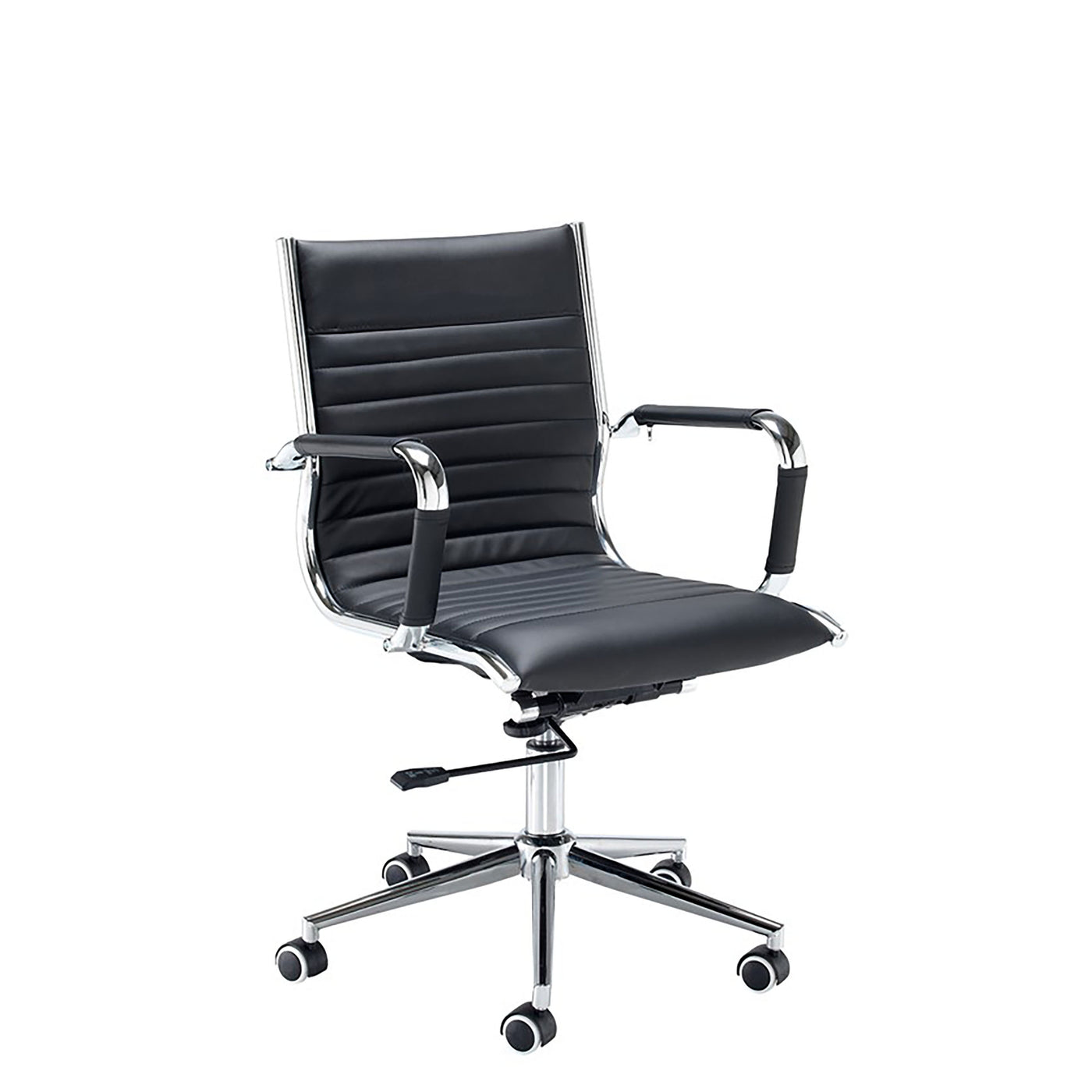 Bari Medium Back Faux Leather Home Office Chair | Home Office Furniture | Ergonomic Office Chair