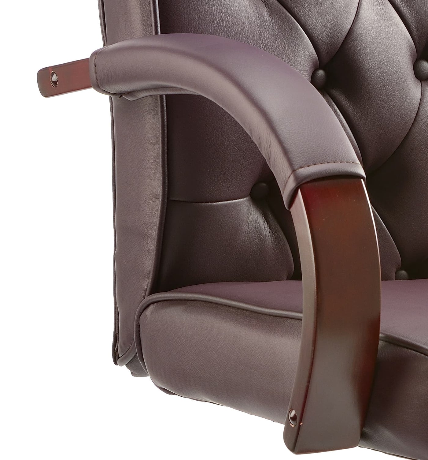 Chesterfield Leather Exec | Home Office Chair | Home Office Furniture | Swivel Office Chair |  Wooden Detail Chair | Soft padded chair