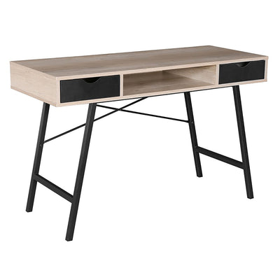 Coba Home Office Workstation | Home Office Desk | Work From Home | Home Office Furniture | Home Furnishings | Wooden Desk with Black Features | Wood and Black Desk | Desk with storage | table desk
