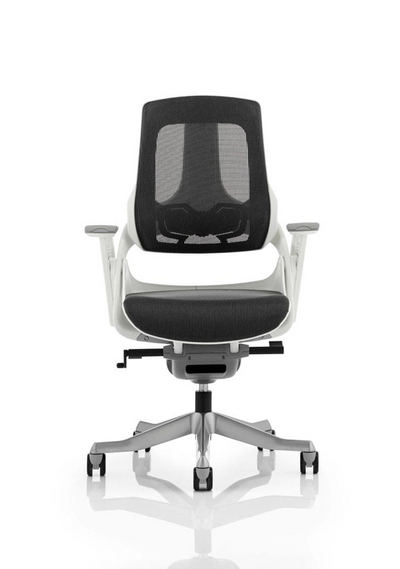 Zure Exec White Shell | Home Office Chair | Executive Chair | Home Office Furniture | Leather Mesh Chair | Chrome detail | Swivel Chair | Leather Mesh Swivel Chair