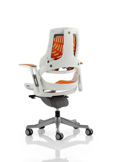 Zure Exec White Shell | Home Office Chair | Executive Chair | Home Office Furniture | Leather Mesh Chair | Chrome detail | Swivel Chair | Leather Mesh Swivel Chair