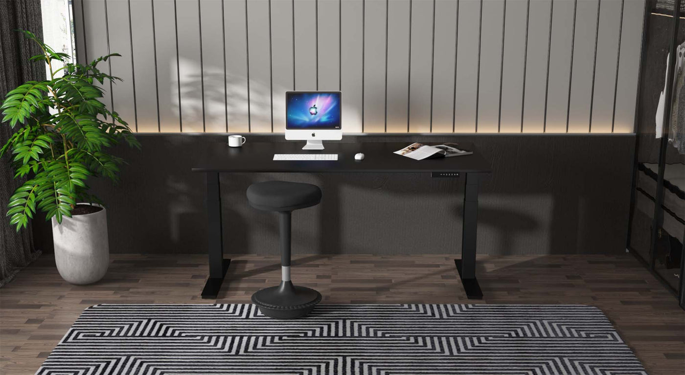 Air Black Slimline Height Adjustable Desk | Home Office Furniture | Homework Desk | Work From Home Desk 
