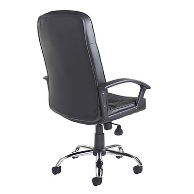 Hertford Black Leather Faced Home Office Chair | Home Office Furniture | Ergonomic Office Chair | Home Office Furnishings