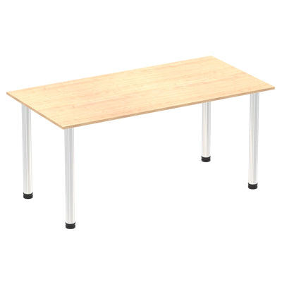 Impulse 1600mm Straight Desk with Post Leg | Home Office Furniture | Work Desk | Homework Desk | Work from home | Wooden Desk | Wooden Desk with post legs 