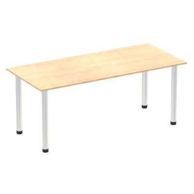 Impulse 1800mm Straight Desk with Post Leg | Home Office Furniture | Work Desk | Homework Desk | Work from home | Wooden Desk | Wooden Desk with post legs 