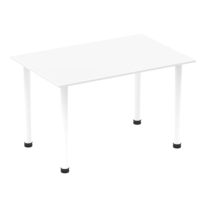 Impulse 1200mm Straight Desk with Post Leg | Home Office Furniture | Wooden Desk | Simple Desk | Homework Desk | Work From Home Desk | Wooden desk with white legs