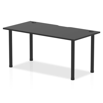 Impulse Black Series Straight Home Office Desk | Home Office Furniture | Work Desk | Homework Desk | Work from home | Black Desk