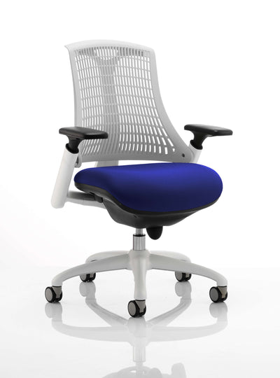 Flex with White Frame Home Office Chair | Home Office Furniture | Ergonomic Furniture | Office Chair | Swivel Chair | Home Office Furnishings | Ergonomic Office Chair