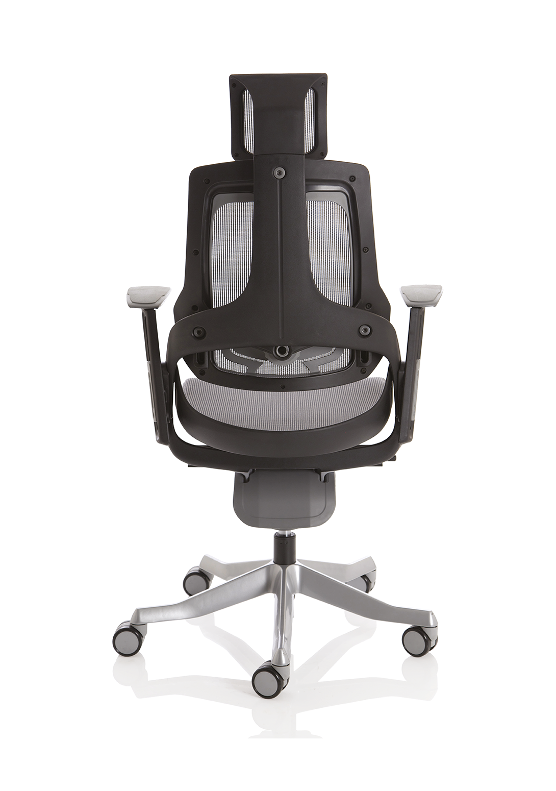 Zure Exec Black Shell Home Office Chair | Executive Chair | Home Office Furniture | Mesh Chair | Chrome detail | Swivel Chair | Mesh Swivel Chair