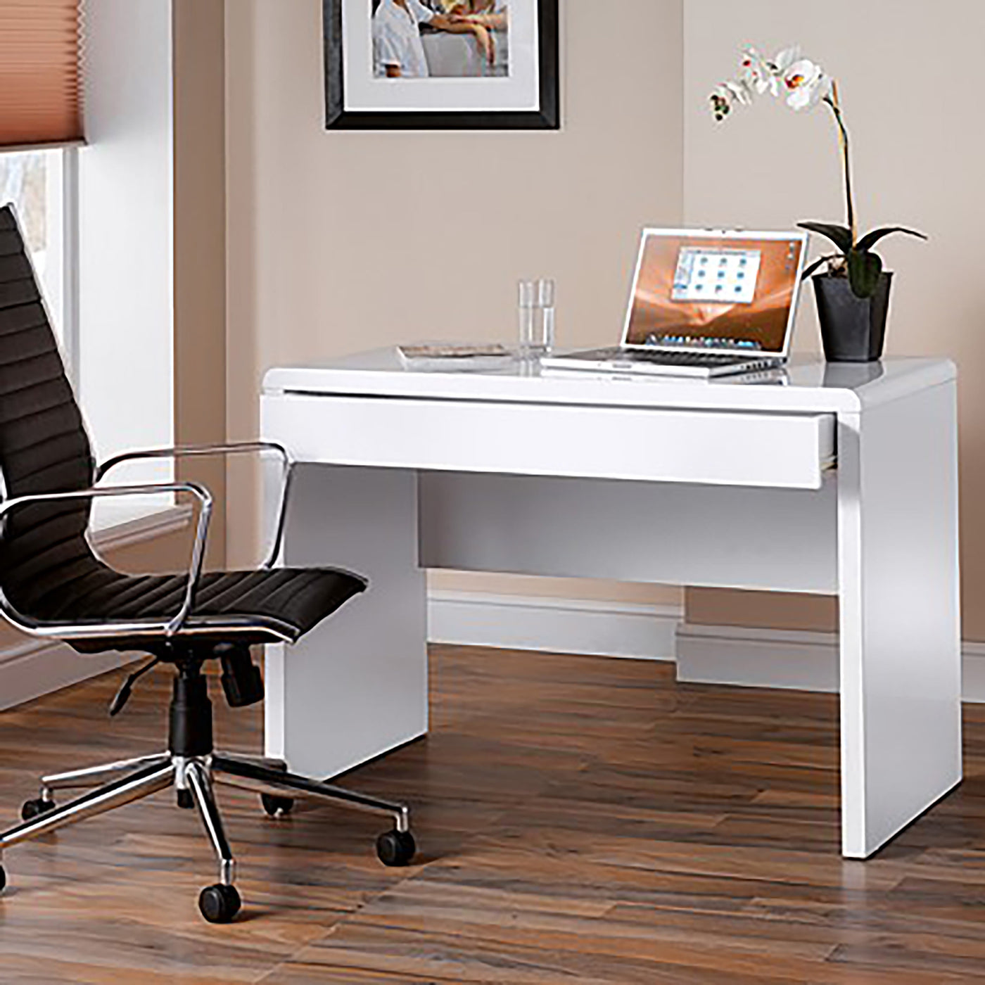 Luxor Home Office Workstation | Home Office Desk | Work From Home | Home Office Furniture | Sleek White Desk