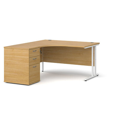 Maestro 25 Home Office Corner Desk | Left Corner Desk with Storage | Home Office Corner Desk | Home Office Furniture 