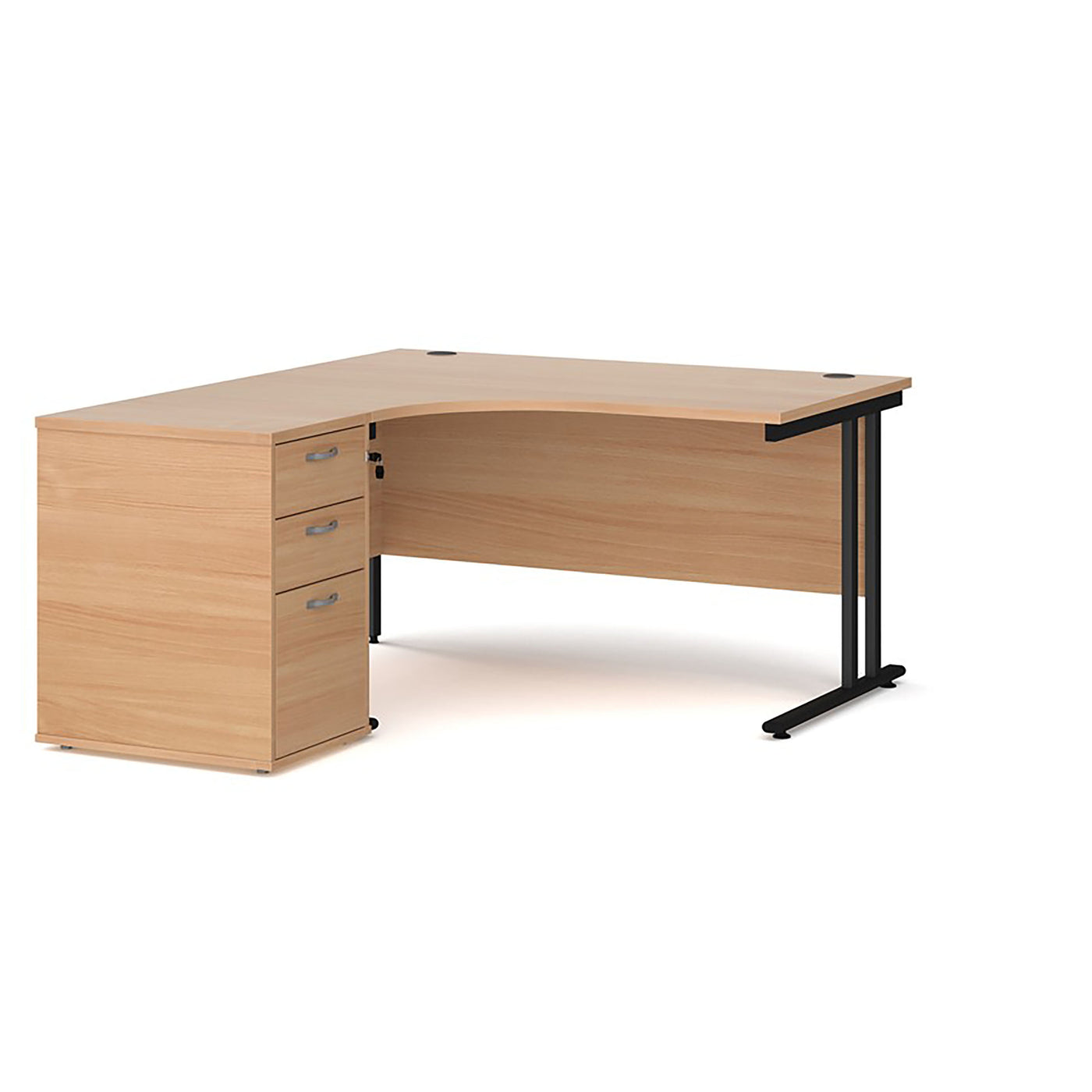 Maestro 25 Home Office Corner Desk | Left Corner Desk with Storage | Home Office Corner Desk | Home Office Furniture 
