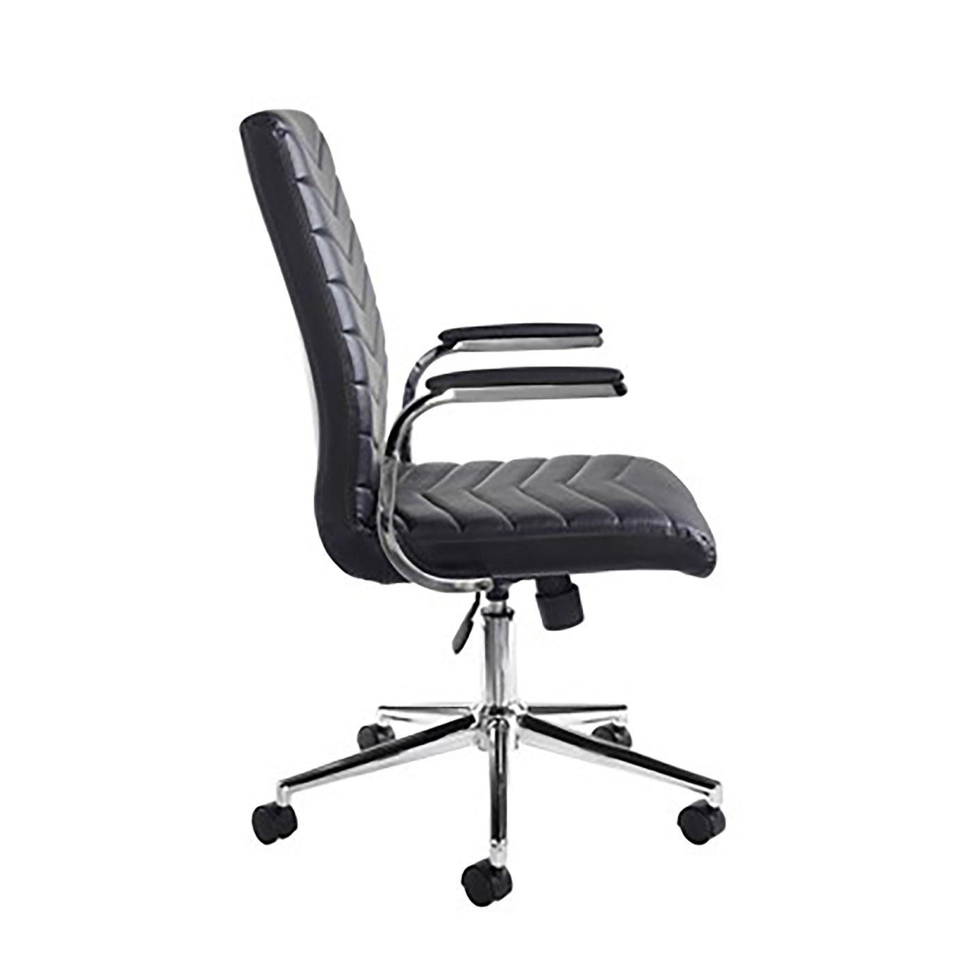 Martinez Home Office Chair | Home Office Furniture | Office Seating | Black Faux Leather Chair