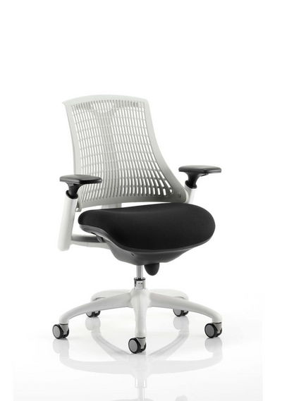 Flex with White Frame Home Office Chair | Home Office Furniture | Ergonomic Furniture | Office Chair | Swivel Chair | Home Office Furnishings | Ergonomic Office Chair