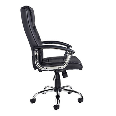 Somerset Black Leather Faced Home Office Chair | Home Office Furniture | Office Furniture | Ergonomic Office Chair