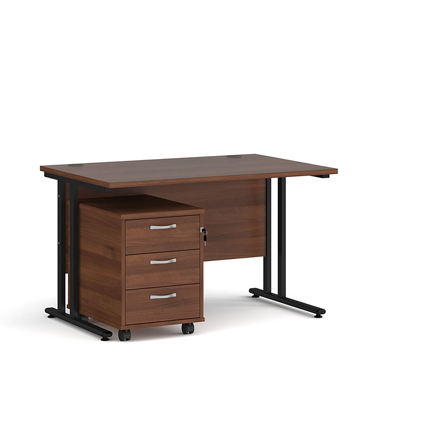Maestro 25 with 3 Drawer Pedestal | Home Office Desk with Storage | Work From Home | Home Office Furniture | Desk with Storage