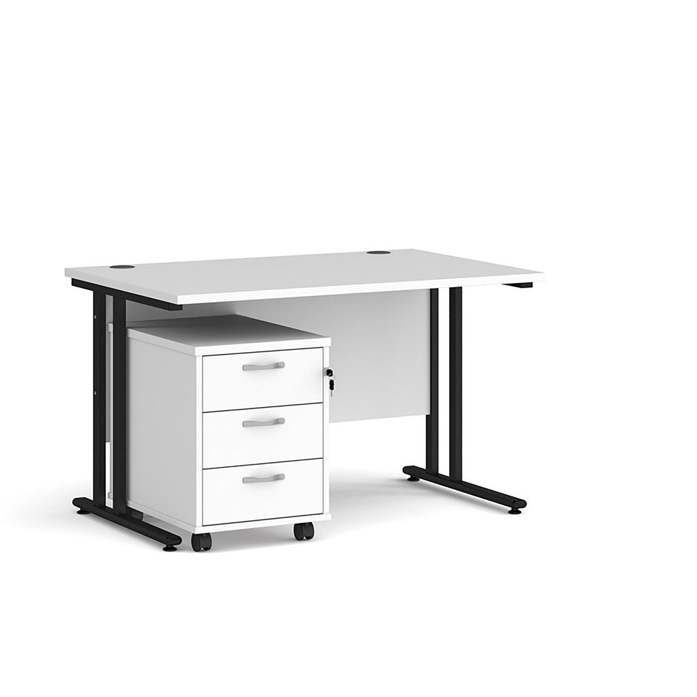 Maestro 25 with 3 Drawer Pedestal | Home Office Desk with Storage | Work From Home | Home Office Furniture | Desk with Storage